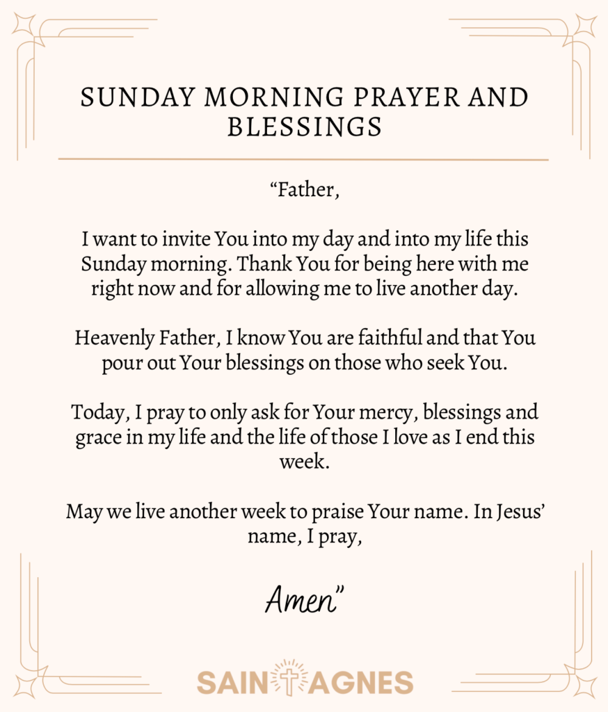 8 Sunday Morning Prayers And Blessings Printable Images 8 Sunday Morning Prayers And Blessings Printable Images