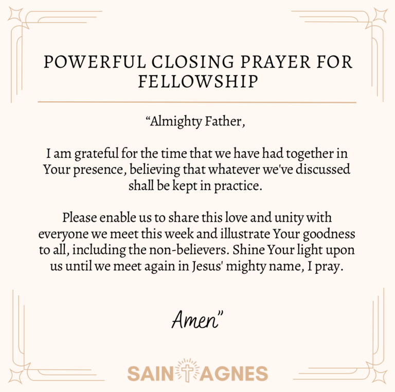 8 closing prayers for a church meeting or fellowship