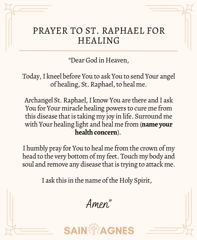 4 Prayers to St. Raphael For Healing and Cure: Printable Images