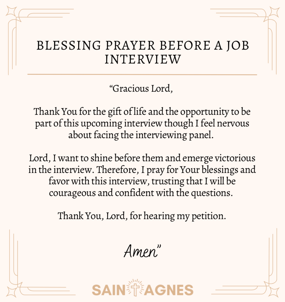 7 Prayers for Job Interview Success Before and After Saint Agnes Church Memorial Blog