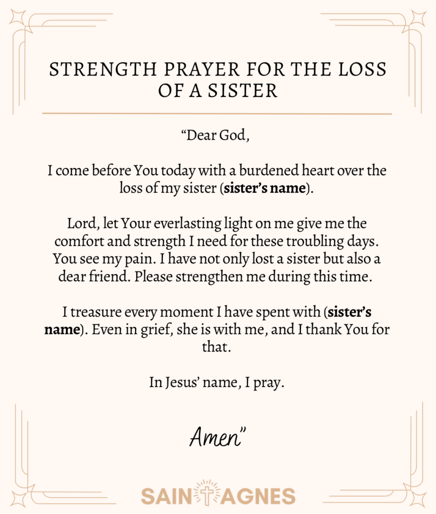 7 Prayers For Loss of a Sister: Comforting Prayers