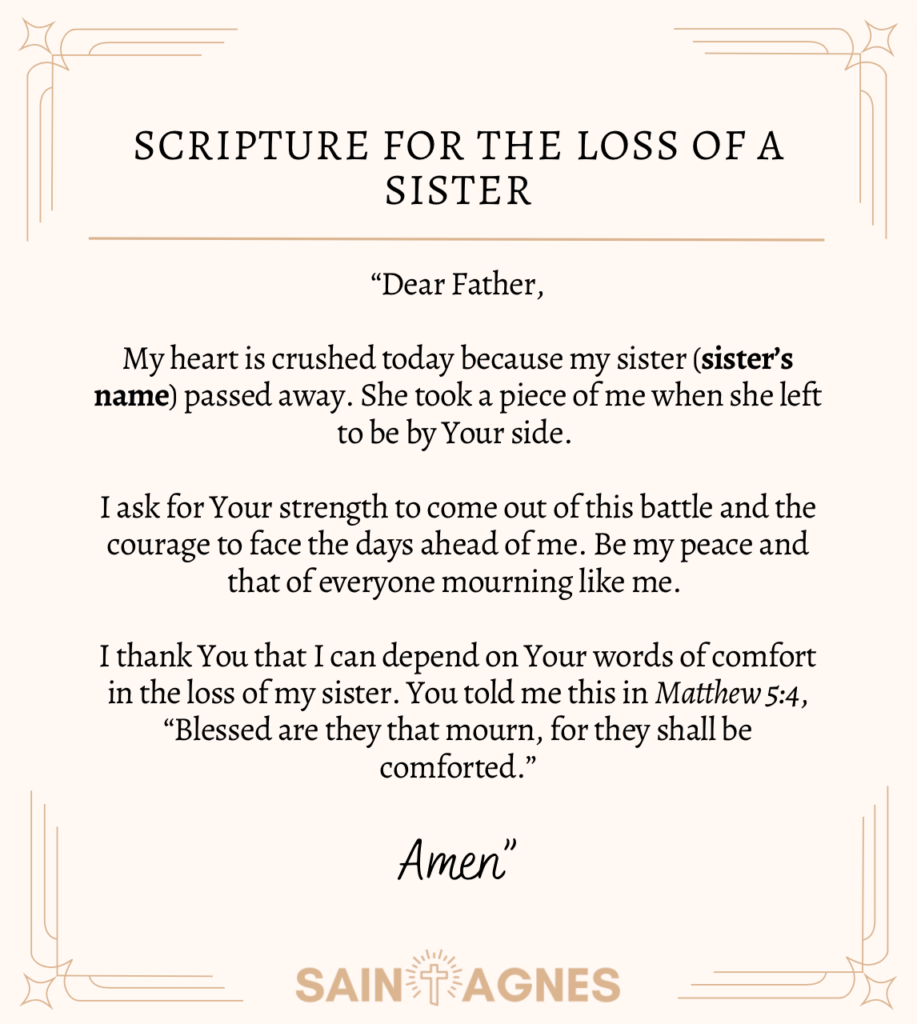 7 Prayers For Loss of a Sister: Comforting Prayers