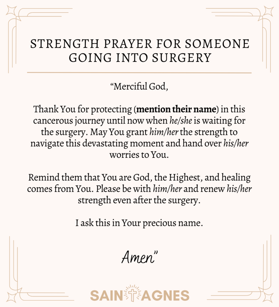 7 Prayers for Someone Going into Surgery for Cancer
