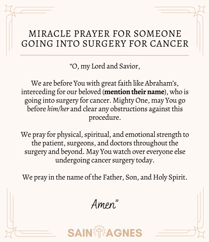 7 Prayers for Someone Going into Surgery for Cancer