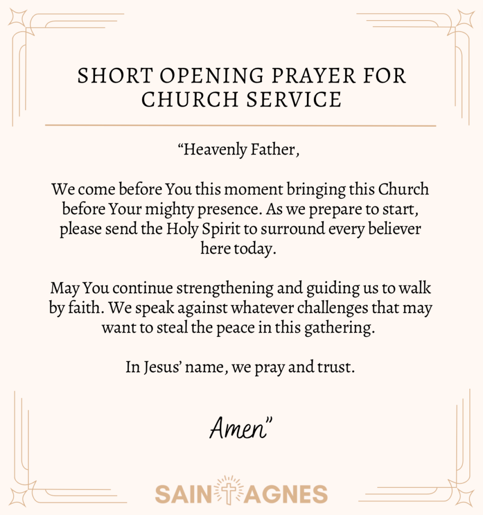 8 Opening Prayers for Church Service (Examples)